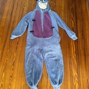 Eeyore Donkey One Piece Costume / Pajamas.  Size 7-8 Years